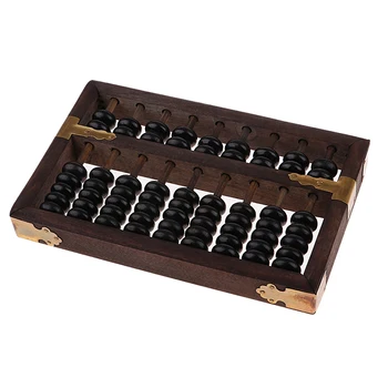 Vintage-Stilā Ķīniešu Koka Abacus, Ķīniešu Laimīgs Kalkulatoru - Melna