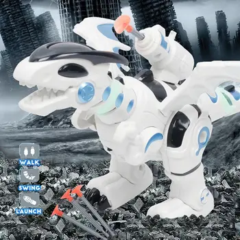 Liela Uzsākt Raķešu Mehāniskās Dinozauri Ar Spārnu Karikatūra Elektronisko Pastaigas Dzīvnieku Modelis Dinosaurio juguete Robots Bērniem Rotaļlietas