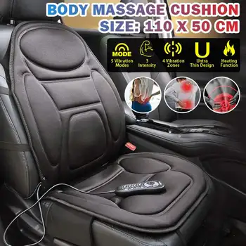 Auto Sēdekļa Spilvenu Atpakaļ Krēslā Siltuma Pad Massager 8 Režīmā Sēdekļu Jostas Massager Elektriskā Massager Vibrators Birojam Auto Sēdeklīti Atbalsta