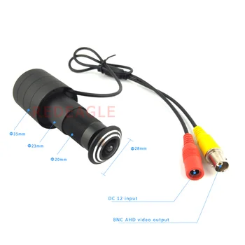 REDEAGLE 1080P HD AHD Kameras Vadu CCTV fish Eye (Zivs acs Durvju Caurumu Peephole Krāsu, Drošības Kameras Platleņķa Metāla korpuss
