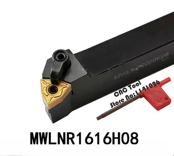 MWLNR1616H08/ MWLNL1616H08 Virpošanas Instrumentu Turētāja,CNC instrumentu turētāja,Ārējās virpošanas instrumenti,Virpas, griešanas rīki WNMG080404 Ieliktņiem