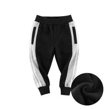 Baby Boy Bikses, Bērnu Drēbītes, Rudens, Ziemas Jaunas Modes Zēns Svītru Garas Bikses Melnā Outwear Elastīga Samta Sporta Bikses