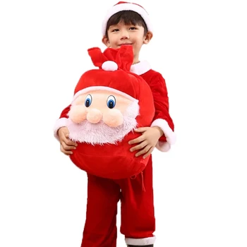 Ziemassvētku Kleita Meitenēm Santa Klausa Tērpu Bērnu Zēniem Cosplay Bērnu Apģērbu Komplekts ar garām Piedurknēm Sarkans Apģērbs Jauno Gadu Valkāt Cute
