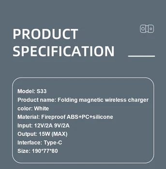 2 In 1 Locīšanas Magnētisko Bezvadu Lādētāju Doks 15w Ātri Lādēšanas Paliktņa iPhone 12 Pro Max/Mini MgaSafing Duo, Lādētājs AirPods
