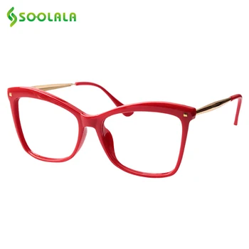 SOOLALA Lielizmēra Kvadrātveida Lasīšanas Brilles Sievietēm ar Kniežu Brilles Rāmis Tālredzīgs vecuma tālredzība Brilles +0.5 0.75 1.0 2.0 līdz 5.0