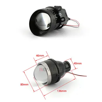 ROYALIN Par Camry Miglas lukturis Objektīvs Bi-xenon H11 D2S Halogēna Prožektoru 