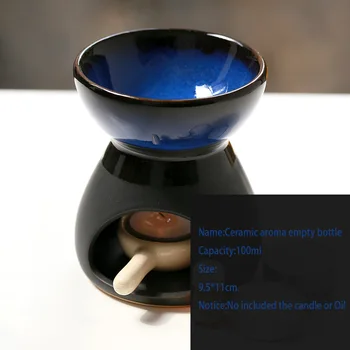 BENEWOTER Keramikas Sveču Aromāts Smaržas Lampas Krāsns Degļa Turētājs Meditācija, Joga, SPA Hotel Aromātu, Ēterisko Eļļu Gaisa Attīrītājs