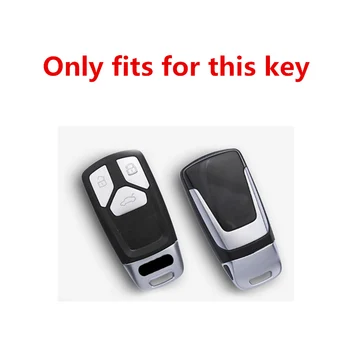 Karstā Zamšādas Ādas Cinka sakausējuma auto atslēgas aizsardzību gadījumā, ja vāks Audi A4 B9 Q5 Q7 TT TTS 8S 2016 2017 auto stils keychain keyring