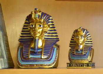 Mājas dāvanas amatniecības Sveķu Ēģiptes Zelta Maska King Tut - Kolekcionējamus Statuetes Statuja Ēģipte Tutankhamun Statuetes Apdare Kuģiem