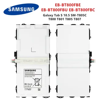 SAMSUNG Oriģinālā Tablete EB-BT800FBE EB-BT800FBU akumulatoru Samsung Galaxy Tab S 10.5 SM-T805C/T800/T801/T805/T807+Instrumenti