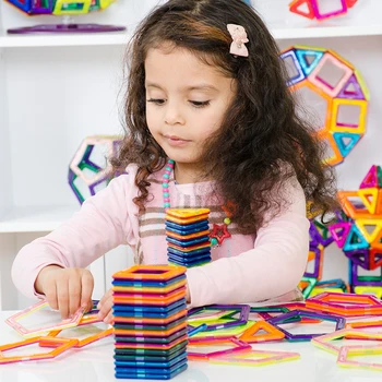 Lielo Izmēru Magnētisko Bloki, Celtniecības noteikta Modeļa un Būvniecības Rotaļlietas, Magnētiskās Dizainera 3D Salikt Ķieģeļus Magnēts Rotaļlietas Bērniem Dāvanas