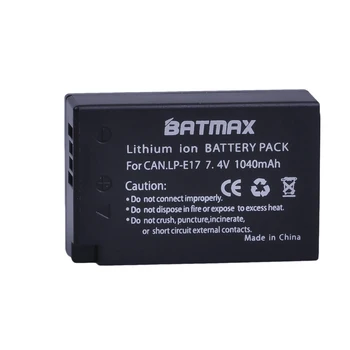 Batmax 2GAB LP-E17 LPE17 LP E17 Akumulators+LCD Dual USB Lādētājs Canon EOS T6i 750D T6s 760D 800D M3 M5 8000D Kissx8i
