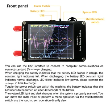 Jaunu 2.8 collu LCD Displejs NanoVNA-H HF, VHF UHF NanoVNA 50K-900M Vektora Tīkla Analizatoru, Antenas Analizators ar Akumulatora korpusa Precīzu