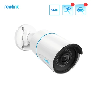 Reolink Smart IP Kamera 5MP PoE Āra Infrasarkano Nakts Redzamības Bullet Kameras aprīkotas ar Cilvēku/Transportlīdzekļa Atklāšanas CCTV RLC-510A