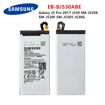 SAMSUNG Oriģinālā EB-BJ530ABE 3000mAh akumulators Samsung Galaxy J5 Pro 2017 J530 SM-J530K SM-J530F SM-J530Y J530G Mobilais Tālrunis