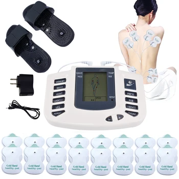 Desmitiem Akupunktūras EMS Ķermeņa Elektriskais Muskuļu Stimulators Digitālo Terapijas Massager Impulsa Atpakaļ Kakla Tupele Sāpju Masāžas Spilventiņi