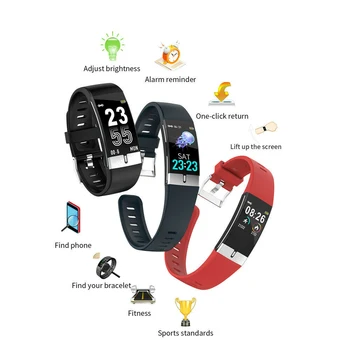 NEW Smart Digitālais pulkstenis ar Temperatūras Mērīšanas asinsspiediens un Sirds ritma Monitors Sports Fitness Tracker IOS Android