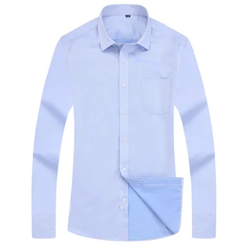 Plus Izmērs ar garām Piedurknēm Vīriešiem Kleita Krekls Modes Vīrietis Biznesa Formālās Valkāt Biroja Darba Krekli 6XL 7XL 8XL balts krekls