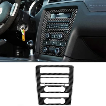 Oglekļa Šķiedras Uzlīmes, Centrālā Kontroles CD Paneļa Vāku Liešanai, Auto Interjera Uzlīmes Ford Mustang 2009. - 2013. gadam,1 GAB.