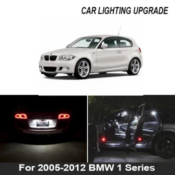 17Pcs Balts Bez Kļūdām 2005. - 2012. gadam BMW 1 Sērija E81 E82 E87 led interjera apgaismojums Komplekts + Licence Plate light