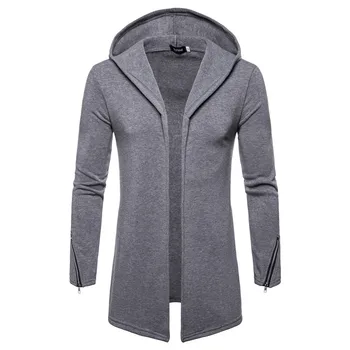 Jauna rudens ziemas vīriešu jaka tīru krāsu mētelis kapuci Eiropas Amerikāņu stilā tranšejas dropshipping dāvanu top coat modes apģērbi