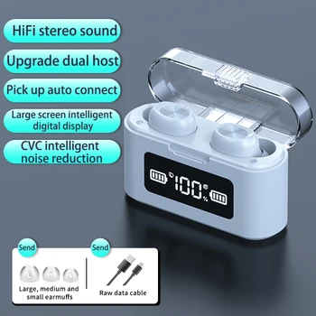 Bezvadu Bluetooth Austiņas ar Mikrofonu Sporta Ūdensizturīgs Touch Kontroli Mūzikas Earbuds Tālruņa Bezvadu austiņas Austiņas