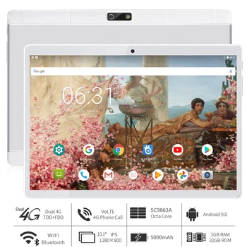 Jauno 10,1 Collu 4G LTE Tablet Pc Octa Core Android 9.0 Google Play WiFi, Bluetooth Dual SIM Kartes Tālruņa Zvanu Dual Kameras Tablette