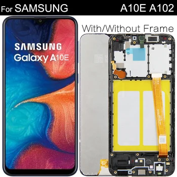 Jaunā Samsung Galaxy A10E A102 SM-A102U SM-A102F/DS LCD Displejs, Touch Screen Digitizer Montāža Ar Rāmi