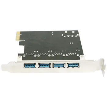 4 porti USB 3.0 PCI-e Paplašināšanas Karti PCI express PCIe USB 3.0 hub adapteris 4-port USB3.0 kontrolieris