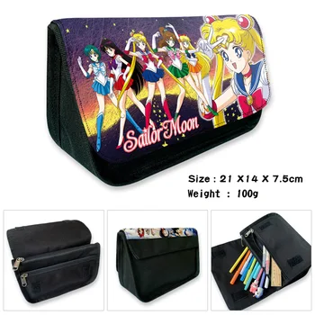 Karikatūra Zīmuli Somas Anime Sailor Moon Zīmuli Gadījumā Sievietes Rāvējslēdzēju Grims Soma Uzglabāšanai, somas