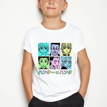 Klasisko Manga Hunter X Hunter, bērnu T Krekls, Mīkstu Kokvilnas Killua Zoldyck Velna Acs t-veida Topi ar Īsām Piedurknēm Gadījuma Tshirt Drēbes Gif