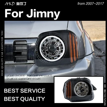 AKD Auto Stils Galvas Lampas Suzuki Jimny Lukturi 2007-2017 Jimny LED priekšējo Lukturu dienas gaitas lukturi Signālu Hid Bi Xenon Auto Aksesuāri