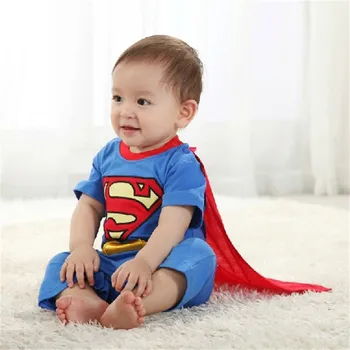 Baby Boy Romper Supermens Long/Short Sleeve Dāvanu Jaundzimušo Zēnu Kombinezonus, Pavasara Rudens Supermens Apģērbu Komplekts Zīdaiņu Jumpsuit