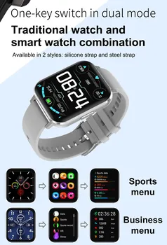DTX Smart Skatīties Biznesa Modes Boutique 1.78 Collu HD Ekrāns IP68 Ūdensnecaurlaidīga Sirds ritma Monitors Fitnesa SmartWatch смарт часы E