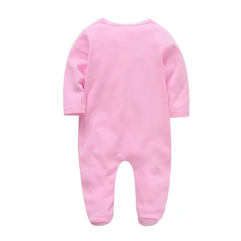 Rudens Jaundzimušo Pyjama Tīra Kokvilna Baby Girl Apģērbu Karikatūra Ar Garām Piedurknēm Kāpt FootiesBaby Zēns Sleepsuit 0-12 Mēnešu Jumpsuit