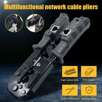 4-in-1 Cable Gofrētu Plier Multi-funkciju Tīkla Kabeļu Skava ar Testeri Noliktavā