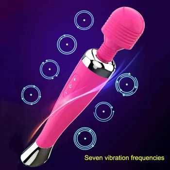 Nesen Sieviešu AV Vibratori USB Lādējamu Seksa Rotaļlietas Vibrējošu Klitora Massager 19ing