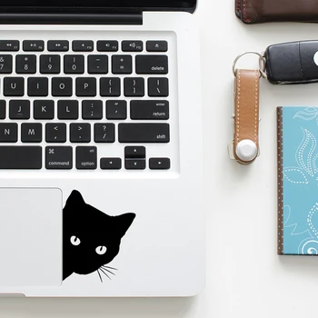 Smieklīgi Ziņkārīgs, Melns Kaķis Decal Klēpjdatora Skārienpaliktnis Uzlīme uz Macbook Pro Gaisa Retina 11 12 13 15 collu Mac HP Notebook Touchpad Ādas