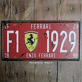 Bidesign Metāla Skārda Zīme 6x12in auto Plāksnes enzo Ferrari Dmxplus Bārs, Krogs, Kafejnīca, Mājas Dekoru Retro Plakāta Vintage Zīme 30x15cm