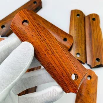 1 Pārī Dabas CocoBolo Koka neslīdoša Plāksteri DIY Metarial Rīkoties Svari 1911 Rokturi Modeļi