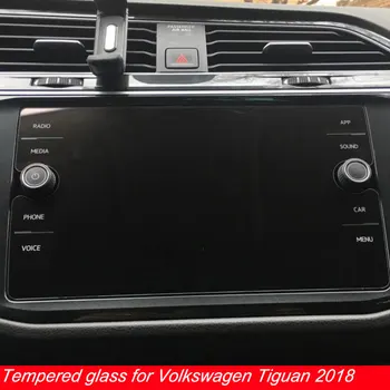 Par Volkswagen Tiguan Atlas 2017-2020 Auto GPS navigācija filmu LCD ekrāns Rūdīta stikla ar aizsargplēvi Anti-scratch Plēves 8 collas