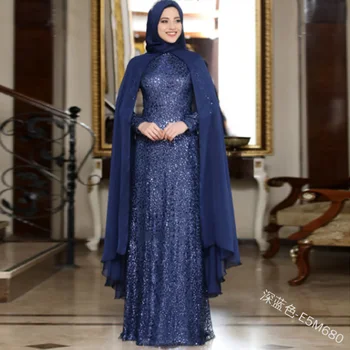 Musulmaņu hijab šalli un elegants abaya kleita kapuci apmetni, turku kleitas musulmaņu sieviešu plus izmēra 5XL drēbes ramadāna gadījuma kaftan