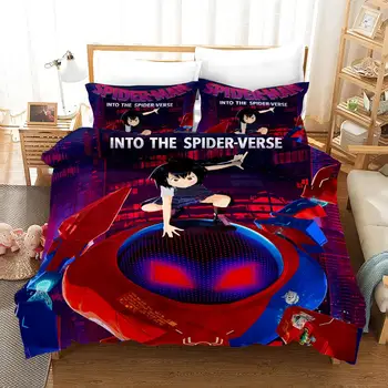 Disney brīnums Avengers Zirnekļcilvēka gultas komplekts bērnu gultas dekori viena sega sedz karalienes 3pcs mājas tekstila karikatūra