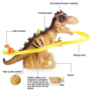 Hildren Electric Dziesmas Kāpt Kāpņu Dinozauru Rotaļlietas, Izklaides Intelektuālo Attīstību Interesantu Dāvanu Smieklīgi Mūzika