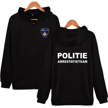 Jauno Nīderlandes Policija, Politie Īpašu Swat Vienībai Ir Spēkā Rāvējslēdzēju Pelēkā Vārna Sporta Krekls Fashon Vilnas Hoodies Zīmolu Drēbes Jaka