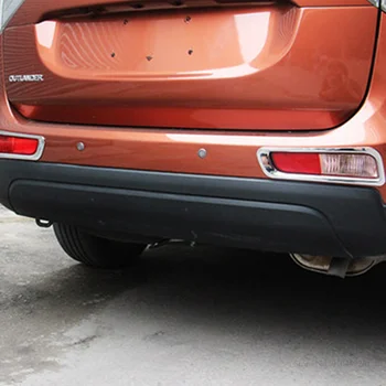 Par Mitsubishi Outlander 2013 Auto Virsbūves Detektori Chrome Apdare Atpakaļ Asti Aizmugurē, Miglas Gaismas Vāciņš Luktura Rāmis Stick Daļa 2gab