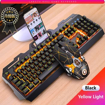Spēļu Tastatūru, Peli, Mehāniskās Sajūta RGB LED Backlit Spēlētājs Klaviatūras USB Vadu Tastatūru datorspēļu Tastatūra PC Klēpjdators