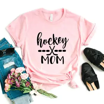 Hokeja Mamma Drukāt Sieviešu t Kokvilnas Hipster Smieklīgi t-kreklu, Dāvanu Dāma Yong Meitene 6 Krāsu Top Tee ZY-639