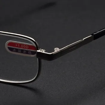 Jaunu Modi Sievietēm, Vīriešiem Lasīšanas Brilles Metāla Pilna Kadra Optiskā Stikla HD Izturīgs pusmūža Gadagājuma Presbyopic 1.0-4.0 R074