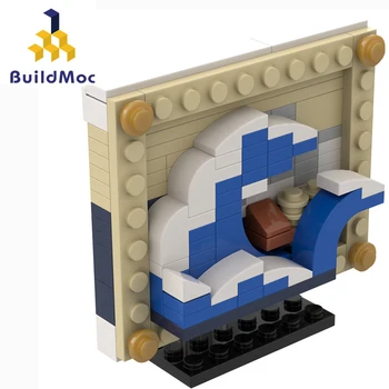 Buildmoc Pilsētas Radītājs Constructable 3d Ilustrācijas kanaga vas Sienas Foto Rāmis Rotaļlietas Idejas Mājas Dekorēšanai Celtniecības Bloku Dāvanas